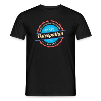 Beste Osteopatin der Welt Homöopathin - Männer T-Shirt - Schwarz - Vorne - AI Model Male 178 light (178cm)