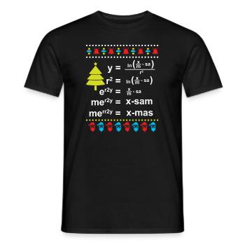 Noël mathématiques mathématiques étudiant drôle - T-shirt homme - noir - Devant - AI Model Male 178 light (178cm)