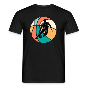 Basketball Basketball - Men's T-Shirt - black - Front - AI Model Male 178 light (178cm)