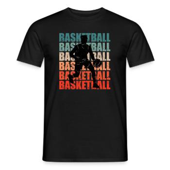 Basket basket basket-ball - T-shirt homme - noir - Devant - AI Model Male 178 light (178cm)