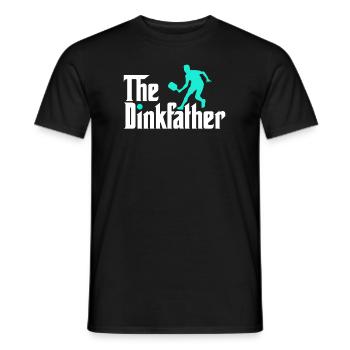 Pickleball Saying The Dinkfather Pickleball - Men's T-Shirt - black - Front - AI Model Male 178 light (178cm)