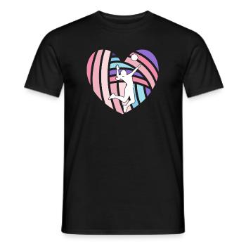 Joueur de volleyball Volleyball Entraînement Volleyball - T-shirt homme - noir - Devant - AI Model Male 178 light (178cm)