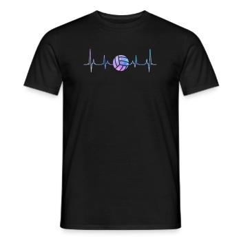Volleyball Heartbeat Volleyball Joueur Volleyball - T-shirt homme - noir - Devant - AI Model Male 178 light (178cm)
