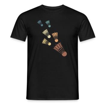 Balles de badminton vintage Badminton Badminton Joueurs de badminton - T-shirt homme - noir - Devant - AI Model Male 178 light (178cm)