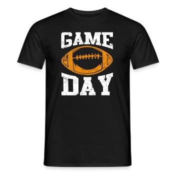 Voetbal Game Day - Heren T-shirt - zwart - Voor - AI Model Male 178 light (178cm)