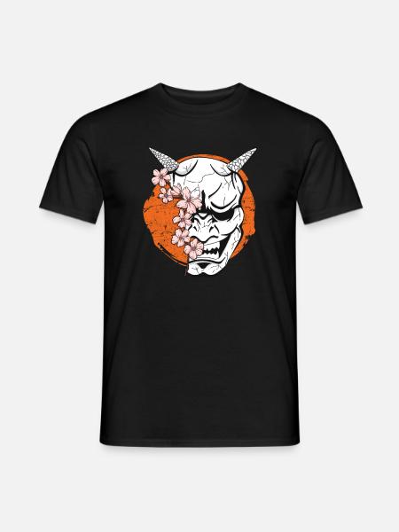 Oni Demon Japanese Devil Japan Mask - Men's T-Shirt - black