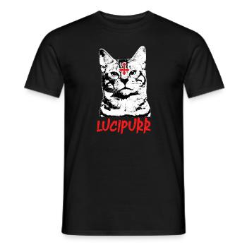 Lucipurr Rock Satan Chat Chat Chat - T-shirt homme - noir - Devant - AI Model Male 178 light (178cm)