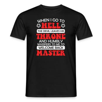 Sarcasm Devil Joke Satan Antichrist Evil Common - Men's T-Shirt - black - Front - AI Model Male 178 light (178cm)