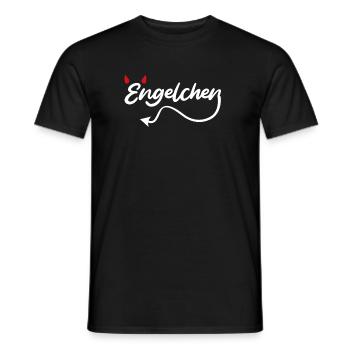 Engel oder Teufel Engelchen Teufelchen - Männer T-Shirt - Schwarz - Vorne - AI Model Male 178 light (178cm)
