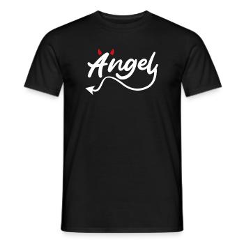 Devil Devil Angel - Men's T-Shirt - black - Front - AI Model Male 178 light (178cm)