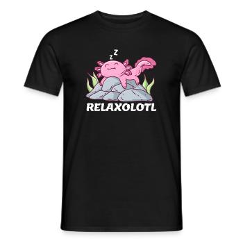 Relaxolotl - Men's T-Shirt - black - Front - AI Model Male 178 light (178cm)