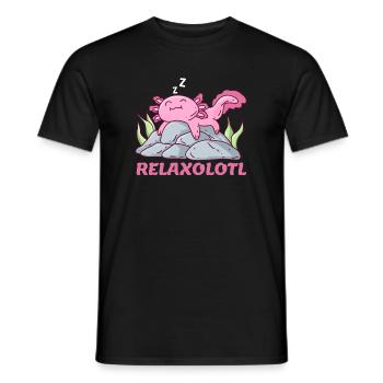 Chiller Axolotl Langschläfer Axolotl - Männer T-Shirt - Schwarz - Vorne - AI Model Male 178 light (178cm)
