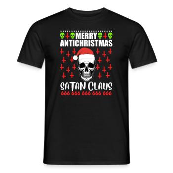 Crâne de Noël Joyeux Antichristmas - T-shirt homme - noir - Devant - AI Model Male 178 light (178cm)