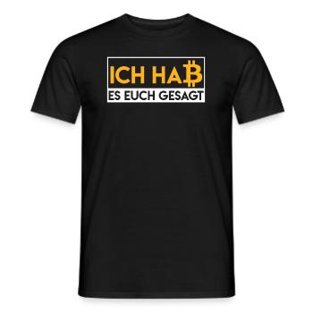 Drôle de Bitcoin disant que je vous ai dit oui - T-shirt homme - noir - Devant - AI Model Male 178 light (178cm)