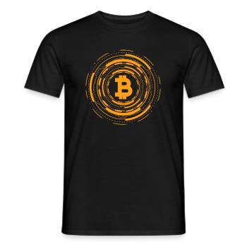 Crypto-monnaie Bitcoin Cadeau BTC Logo Crypto - T-shirt homme - noir - Devant - AI Model Male 178 light (178cm)