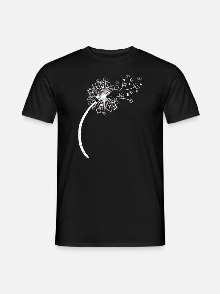 Buch Pusteblume Blume Löwenzahn Bücher - Männer T-Shirt - Schwarz