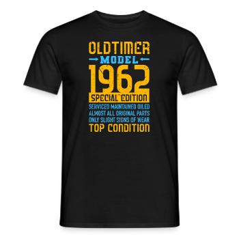 Oldtimer 1962 60. Geburtstag 60 Jahre Herren - Männer T-Shirt - Schwarz - Vorne - AI Model Male 178 light (178cm)