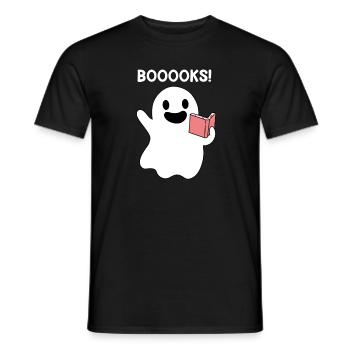 Boooook's Book Spirit Book Reading Ghosts Ghost - Men's T-Shirt - black - Front - AI Model Male 178 light (178cm)