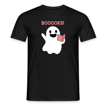 Booook's Books Ghost Spirit Spirits - Men's T-Shirt - black - Front - AI Model Male 178 light (178cm)