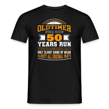 Oldtimer 50 years 50th birthday men - Men's T-Shirt - black - Front - AI Model Male 178 light (178cm)