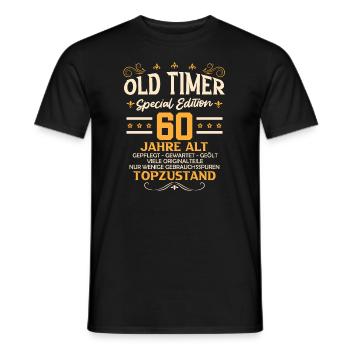 Oldtimer 60 Jahre 60. Geburtstag Geburtstagsfeier - Männer T-Shirt - Schwarz - Vorne - AI Model Male 178 light (178cm)