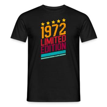 1972 limited edition 50 years 50th birthday - Men's T-Shirt - black - Front - AI Model Male 178 light (178cm)