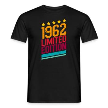 1962 Édition limitée 60 ans - T-shirt homme - noir - Devant - AI Model Male 178 light (178cm)