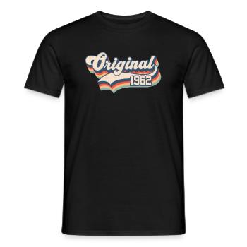 Original 1962 Jahrgang 60. Geburtstag 60 Jahre - Männer T-Shirt - Schwarz - Vorne - AI Model Male 178 light (178cm)