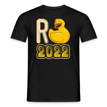 Pension 2022 Duck Pensioner Pension - Men's T-Shirt - black - Front - AI Model Male 178 light (178cm)