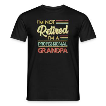 Professioneller Opa Rente 2022 Rentner - Männer T-Shirt - Schwarz - Vorne - AI Model Male 178 light (178cm)