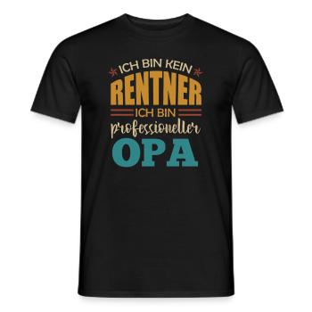 Kein Rentner 2022 Rente Ruhestand Opa - Männer T-Shirt - Schwarz - Vorne - AI Model Male 178 light (178cm)