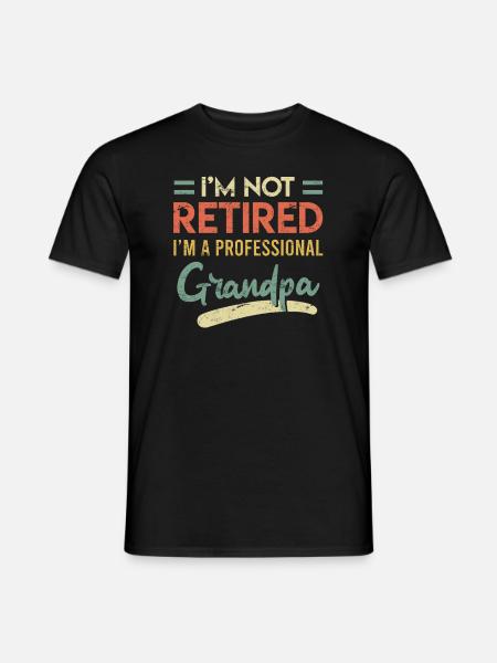 Pension 2022 Vollzeit Opa kein Rentner Rente - T-shirt herr - svart