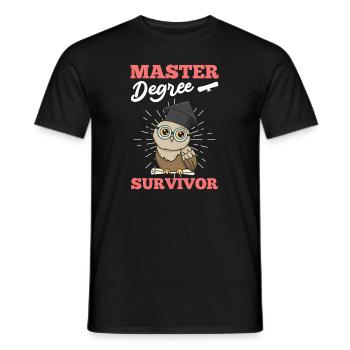 Master Degree Survivor Master Abschluss - Männer T-Shirt - Schwarz - Vorne - AI Model Male 178 light (178cm)