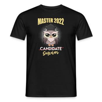 Master's Degree 2022 Master Survivor - Men's T-Shirt - black - Front - AI Model Male 178 light (178cm)