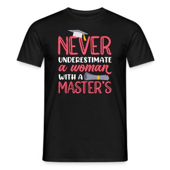 Master Abschluss Frau Master 2022 - Männer T-Shirt - Schwarz - Vorne - AI Model Male 178 light (178cm)
