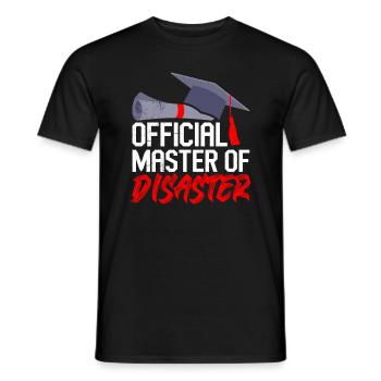 Offizieller Master of Disaster Master Abschluss - Männer T-Shirt - Schwarz - Vorne - AI Model Male 178 light (178cm)