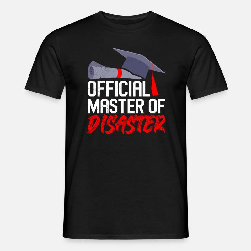 Offizieller Master of Disaster Master Abschluss - Männer T-Shirt - Schwarz