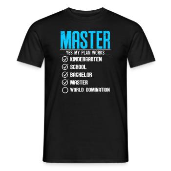 Master Checklist Master's Degree 2022 - Men's T-Shirt - black - Front - AI Model Male 178 light (178cm)