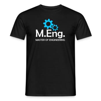 Master's Degree 2022 Master of Engineering - Men's T-Shirt - black - Front - AI Model Male 178 light (178cm)
