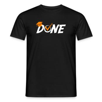 Master's Degree Bachelor's Degree Done - Men's T-Shirt - black - Front - AI Model Male 178 light (178cm)