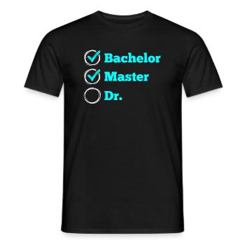 Master Checklist Master's Degree 2022 - Men's T-Shirt - black - Front - AI Model Male 178 light (178cm)