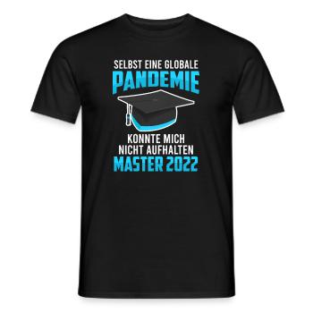 Master Abschluss 2022 Pandemie - Männer T-Shirt - Schwarz - Vorne - AI Model Male 178 light (178cm)