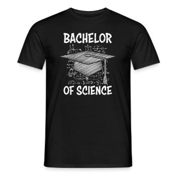 Bachelor of Science Mathematik Physik - Männer T-Shirt - Schwarz - Vorne - AI Model Male 178 light (178cm)