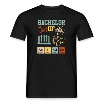 Baccalauréat en chimie Baccalauréat ès sciences - T-shirt homme - noir - Devant - AI Model Male 178 light (178cm)