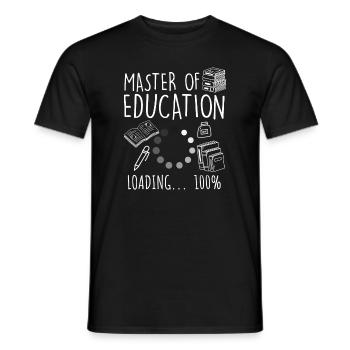Master of Education Master's Degree - Men's T-Shirt - black - Front - AI Model Male 178 light (178cm)