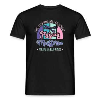 Meisterin Friseur Meister Meisterprüfung bestanden - Männer T-Shirt - Schwarz - Vorne - AI Model Male 178 light (178cm)