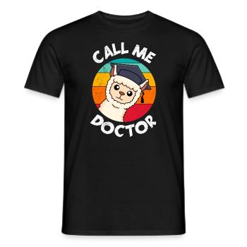 Call me Doktor Promotion Doktorarbeit Dissertation - Männer T-Shirt - Schwarz - Vorne - AI Model Male 178 light (178cm)