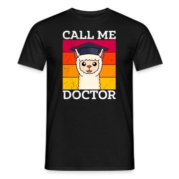 Doctorat réussi thèse de doctorat Appelez-moi Docteur - T-shirt homme - noir - Devant - AI Model Male 178 light (178cm)