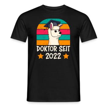 Doctor since 2022 Doctoral Thesis Dissertation - Men's T-Shirt - black - Front - AI Model Male 178 light (178cm)