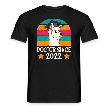 Docteur depuis 2022 Thèse de doctorat Doctorat - T-shirt homme - noir - Devant - AI Model Male 178 light (178cm)